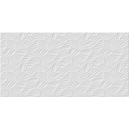 Carrelage mur Oneness feuilles blanc mat 30X60 cm
