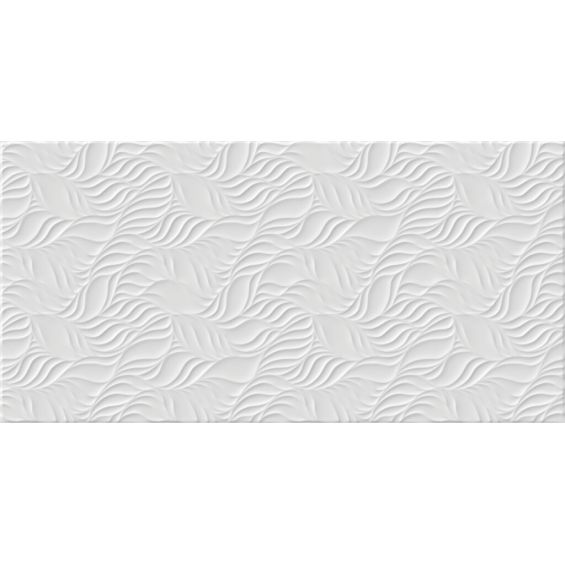 Carrelage mur marbre Oneness feuilles blanc mat 30X60 cm