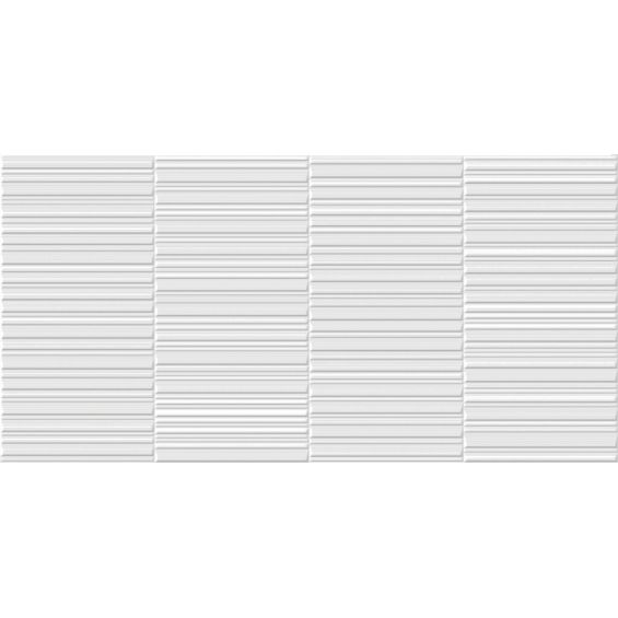 Carrelage mur Oneness rayure blanc brillant 30X60 cm