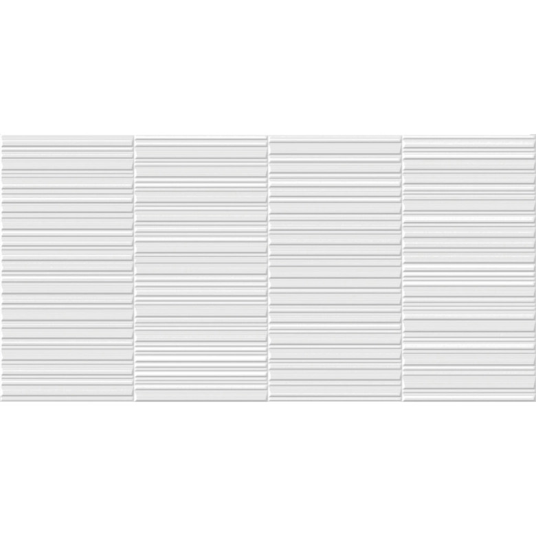 Carrelage Mur Oneness Rayures Blanc Brillant 30X60 Cm R flex Boutique