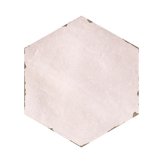 Carrelage sol hexagonal San Marin rose 21x25 cm