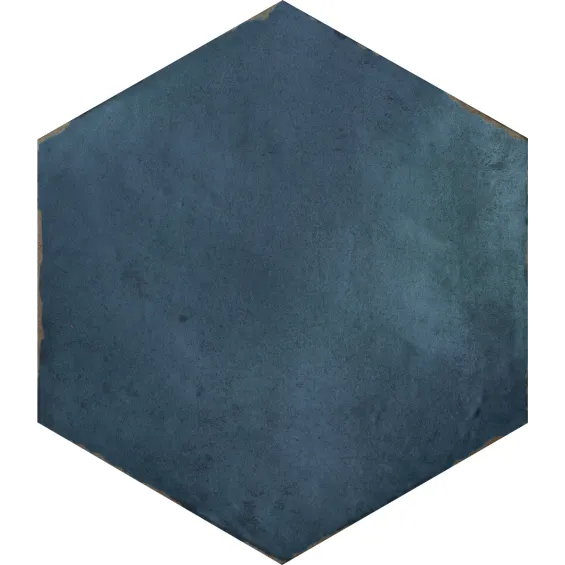  Carrelage sol hexagonal San Marin bleu marine 14x16 cm - Réflex Boutique