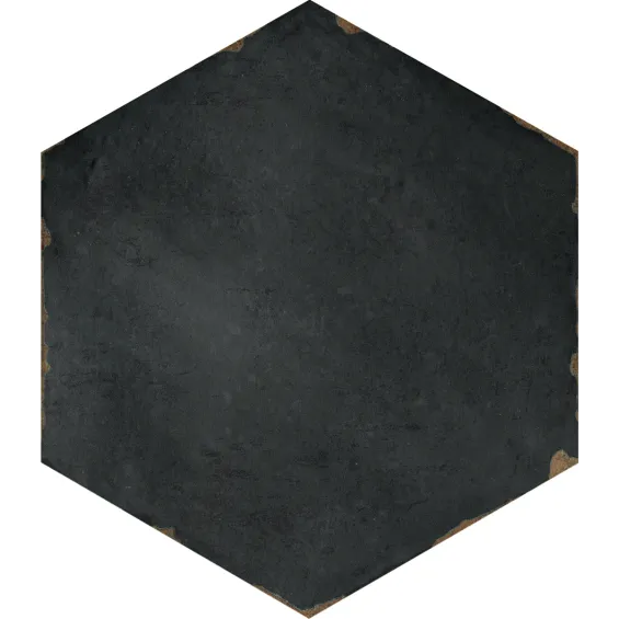  Carrelage sol hexagonal San Marin noir 14x16 cm - Réflex Boutique