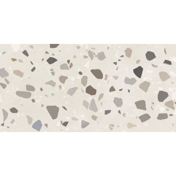  Carrelage effet Terrazzo Mezzo décor ivoire 60x120 cm - Réflex Boutique