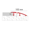 Baguette large de rattrapage de niveau aluminium