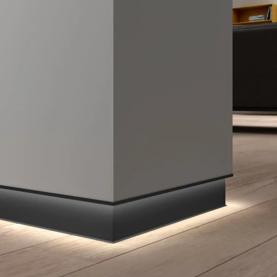 Plinthe aluminium Rétro-éclairée