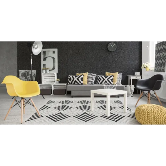  Carrelage sol effet terrazzo Triveneto noir 30x60 cm - Réflex Boutique