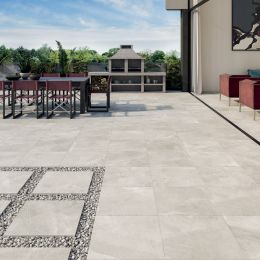 Dalle extérieur Menhir Blanc R11 60x60 cm