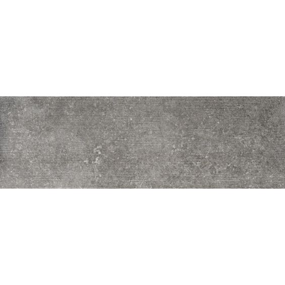 Carrelage mur fin Smog décor gris 29x89 cm