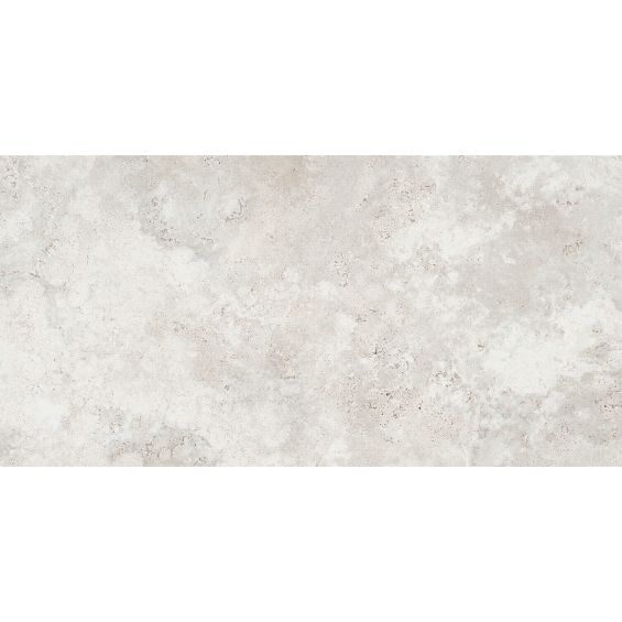 Carrelage sol effet pierre Travertin Gris 30x60 cm