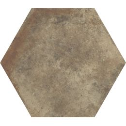 Carrelage sol hexagonal Terracotta terre 40x35 cm