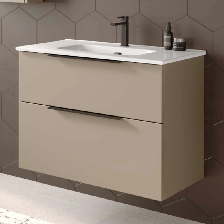 Meuble Seattle Beige Gris Mat 80 cm