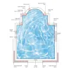  Margelle piscine Zircon perle 30x60 cm - Réflex Boutique