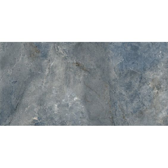 Carrelage sol poli effet marbre Corsi bleu 60120 cm