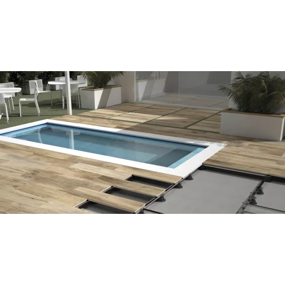 Dalle extérieur effet bois Angelim 2.0 miel R11 30x120 cm
