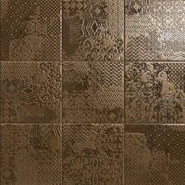 Carrelage sol et mur Shield décor bronze 20x20 cm