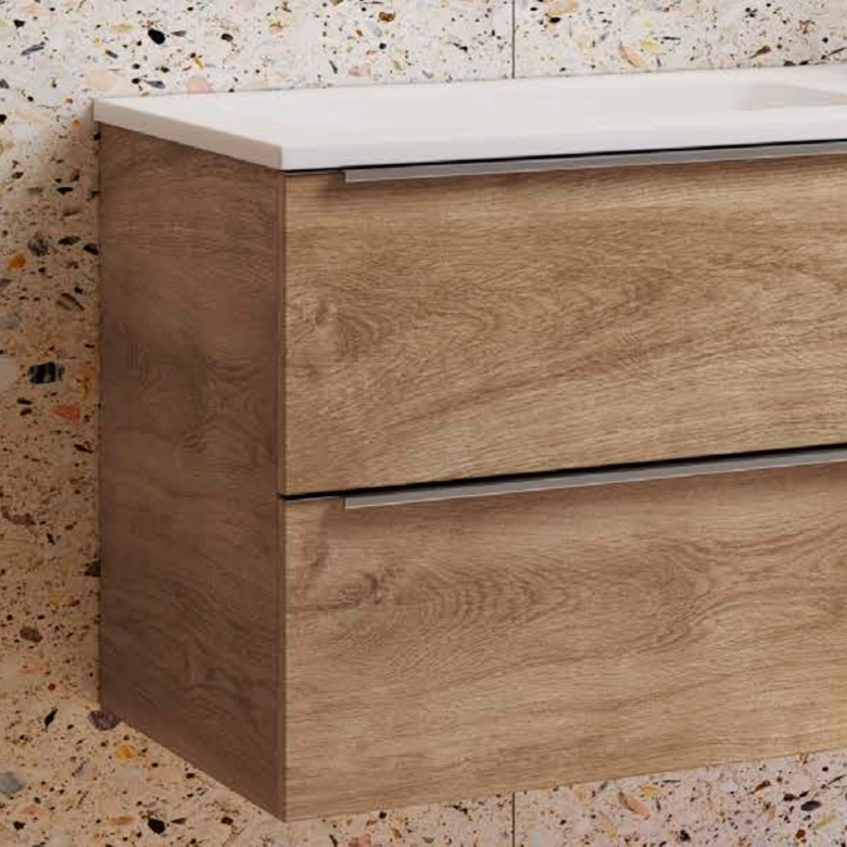 Coloris Chêne Naturel / Poignées Chrome