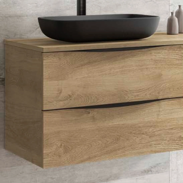 Coloris Chêne Naturel / Poignées Noires