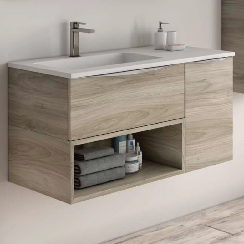 Meuble Atlanta Pins Gris 90 cm