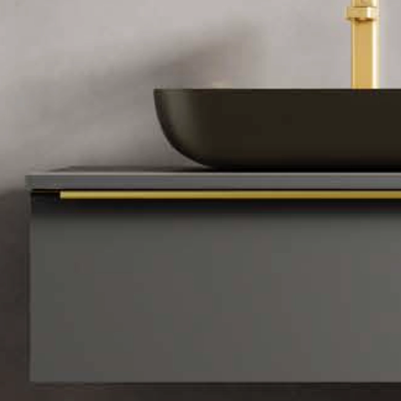 Coloris Gris Anthracite / Poignées Or