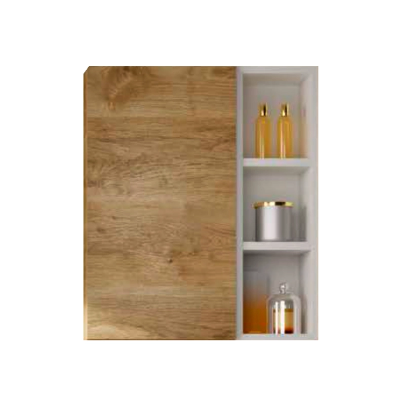 Façade Chêne Naturel + Cube étagère Blanc Mat