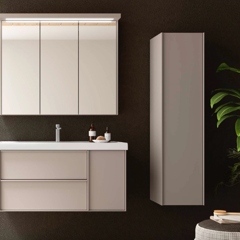 Colonne simple Calgary Beige Gris Mat