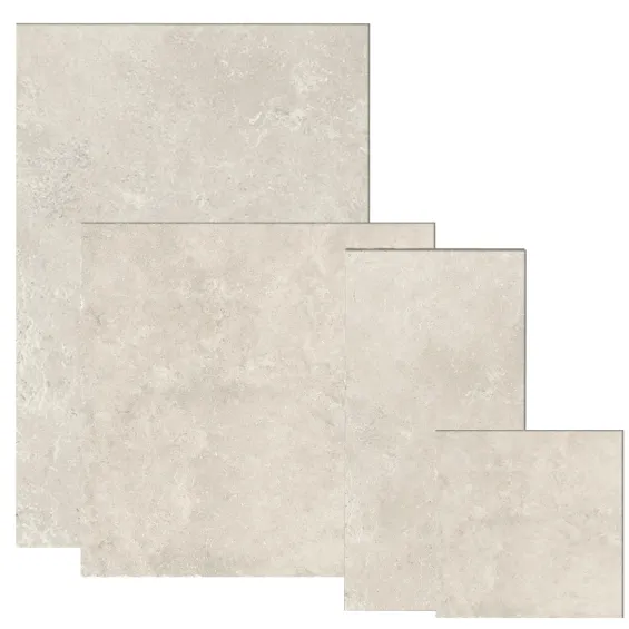  Carrelage sol extérieur effet pierre travertin Soleto Beige R11 multi-format cm - Réflex Boutique