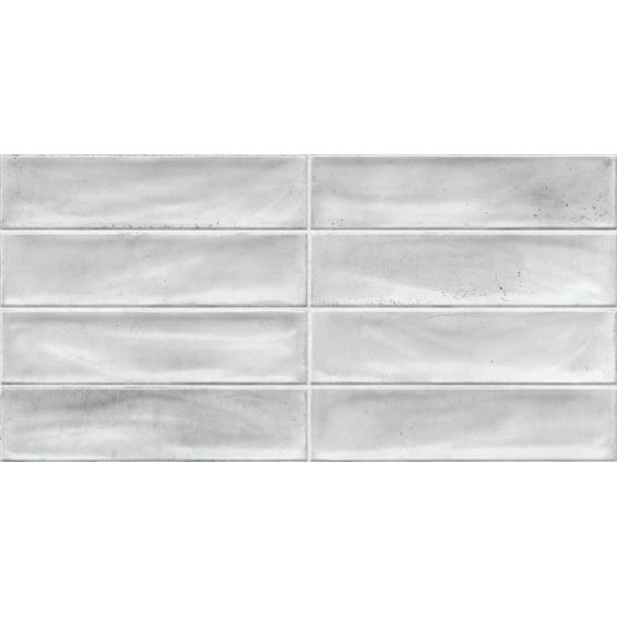 Carrelage mur effet zellige Sahel blanc grisé 30x60 cm