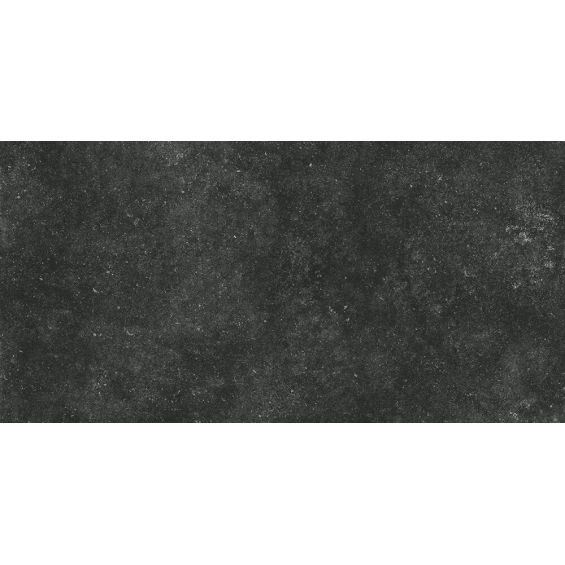 Carrelage sol effet pierre Accro noir 30x60 cm