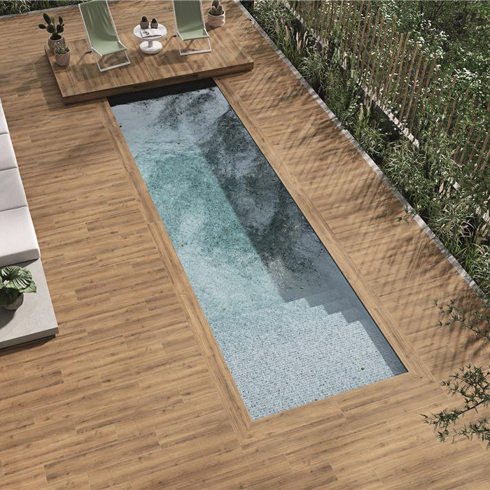 Carrelage extérieur effet bois CAMP - 120 x 30 x 2 cm