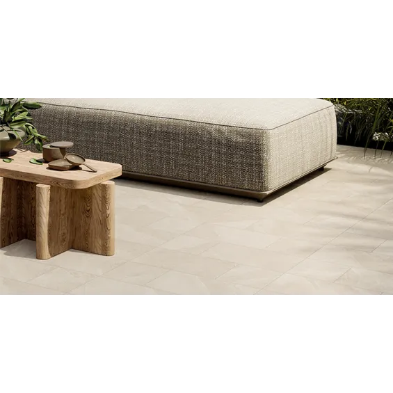  Carrelage sol extérieur effet pierre Volcania sable R11 30x60cm - Réflex Boutique