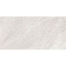Carrelage sol extérieur effet pierre Volcania blanc griséR11 30x60 cm