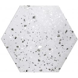Carrelage sol Hexagonal Terrazzo Bolzano gris 56x48,5 cm