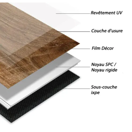 Dalles PVC 6.5mm à clipser cemento montana 47x94 cm