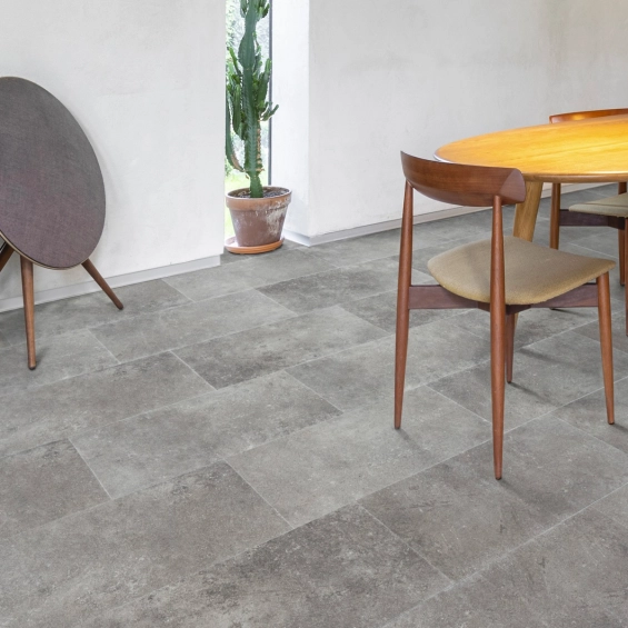 Dalles PVC 6.5mm à clipser cemento Sanoma 60x120 cm