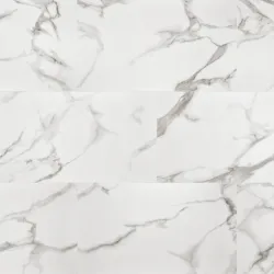 Dalles PVC 5.0mm à coller modern white marble 37,5*65 cm - Réflex Boutique