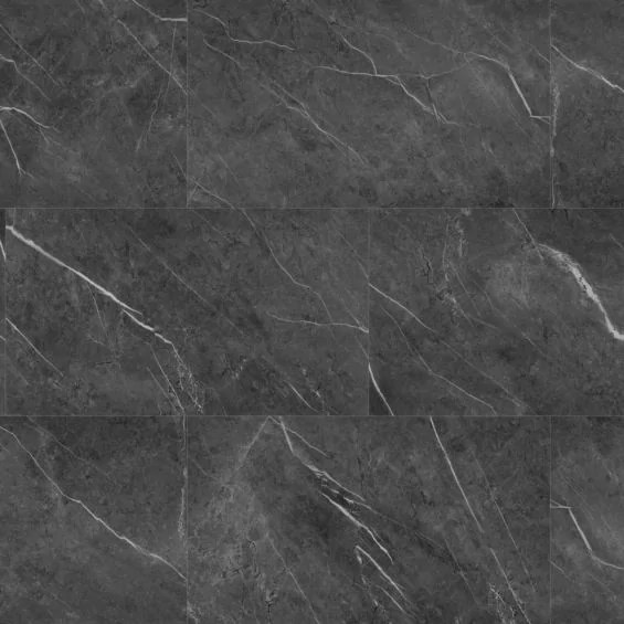 Dalles PVC 5.0mm à coller modern black marble 37,565 cm