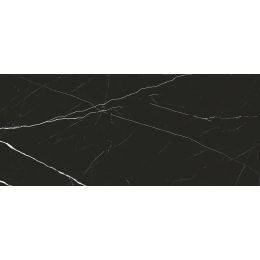Carrelage sol et mur effet marbre brillant Nìvar noir poli 63×146 cm
