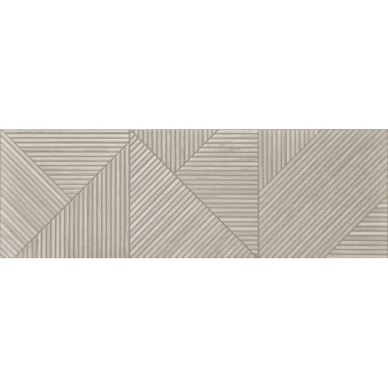 Carrelage mur Dinizia décor asymétrique gris 30x90 cm