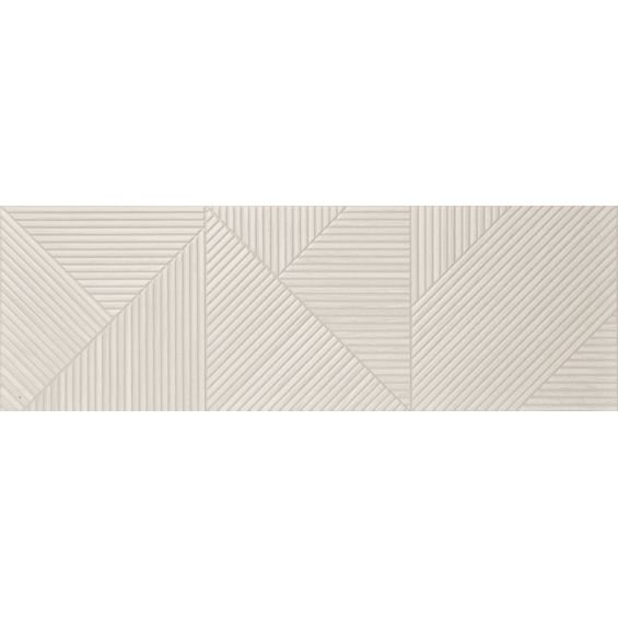 Carrelage mur Dinizia décor asymétrique blanc 30x90 cm