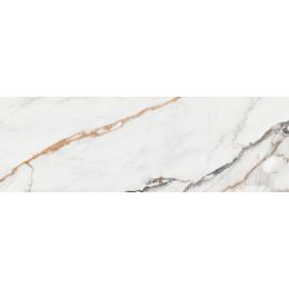 Carrelage mur effet marbre brillant Paros Gold 30x90 cm