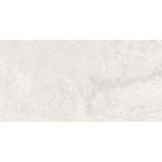 Carrelage sol effet travertin Tivoli blanc 60x120 cm