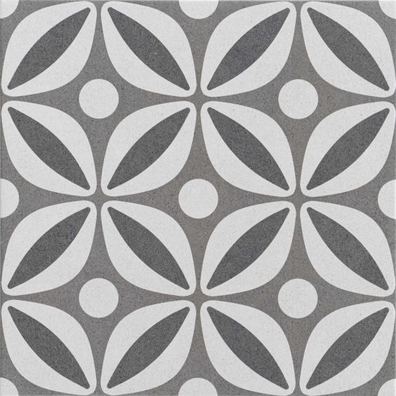 Carrelage sol effet carreaux de ciment Sligo gris 33x33 cm