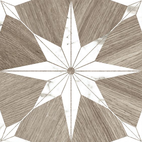 Carrelage sol effet carreaux de ciment Gloss beige 2525 cm