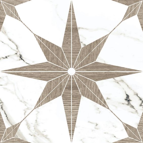Carrelage sol effet carreaux de ciment Gloss bois 2525 cm