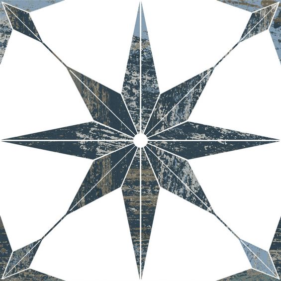 Carrelage sol effet carreaux de ciment Gloss bleu 2525 cm