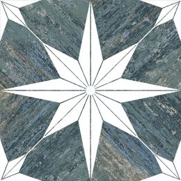 Carrelage sol effet carreaux de ciment Gloss océan 2525 cm
