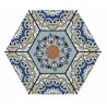  Carrelage sol hexagonal Beaumarchais bleu azur 28.5x33 cm - Réflex Boutique