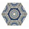  Carrelage sol hexagonal Beaumarchais bleu azur 28.5x33 cm - Réflex Boutique