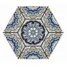  Carrelage sol hexagonal Beaumarchais bleu azur 28.5x33 cm - Réflex Boutique